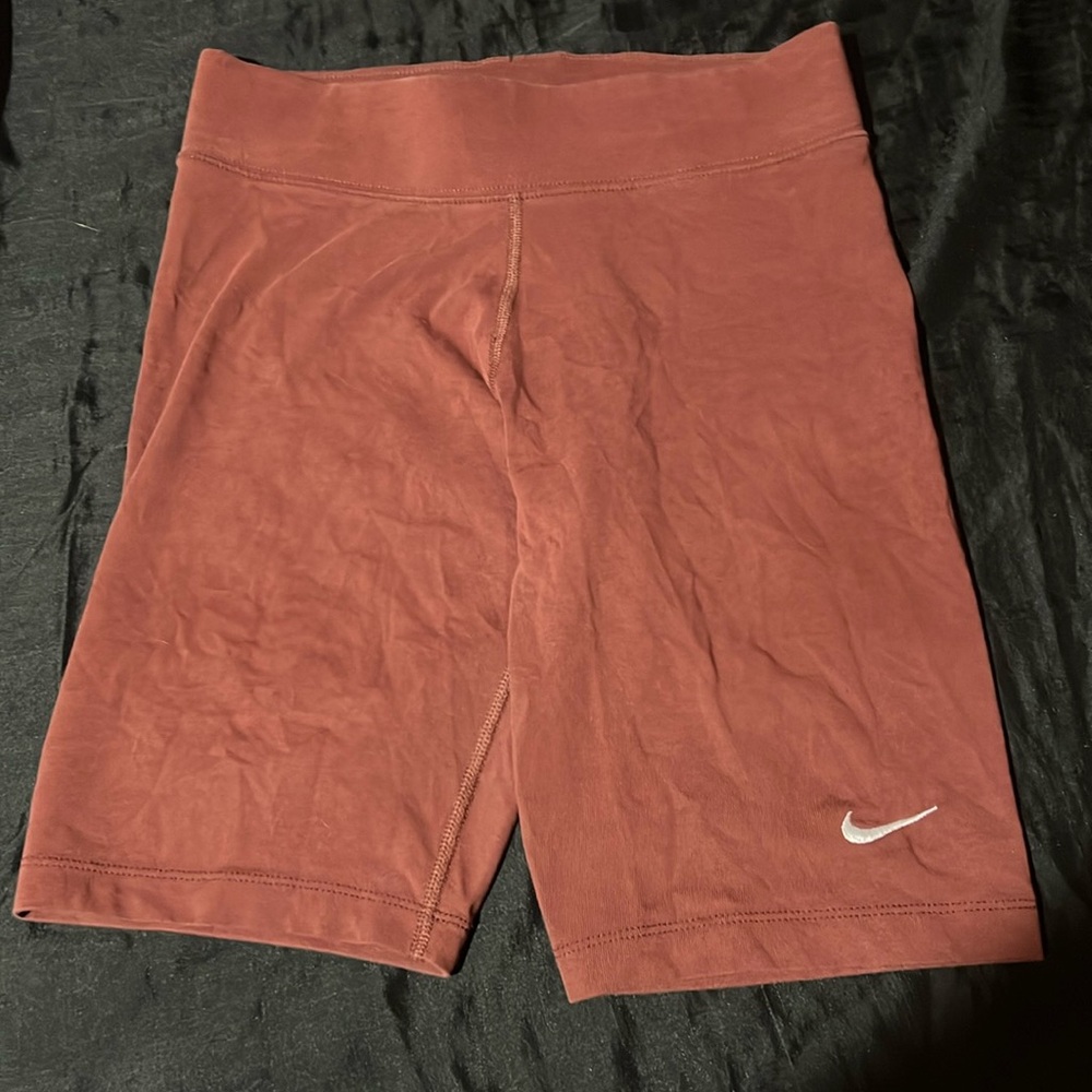 burnt orange nike biker shorts